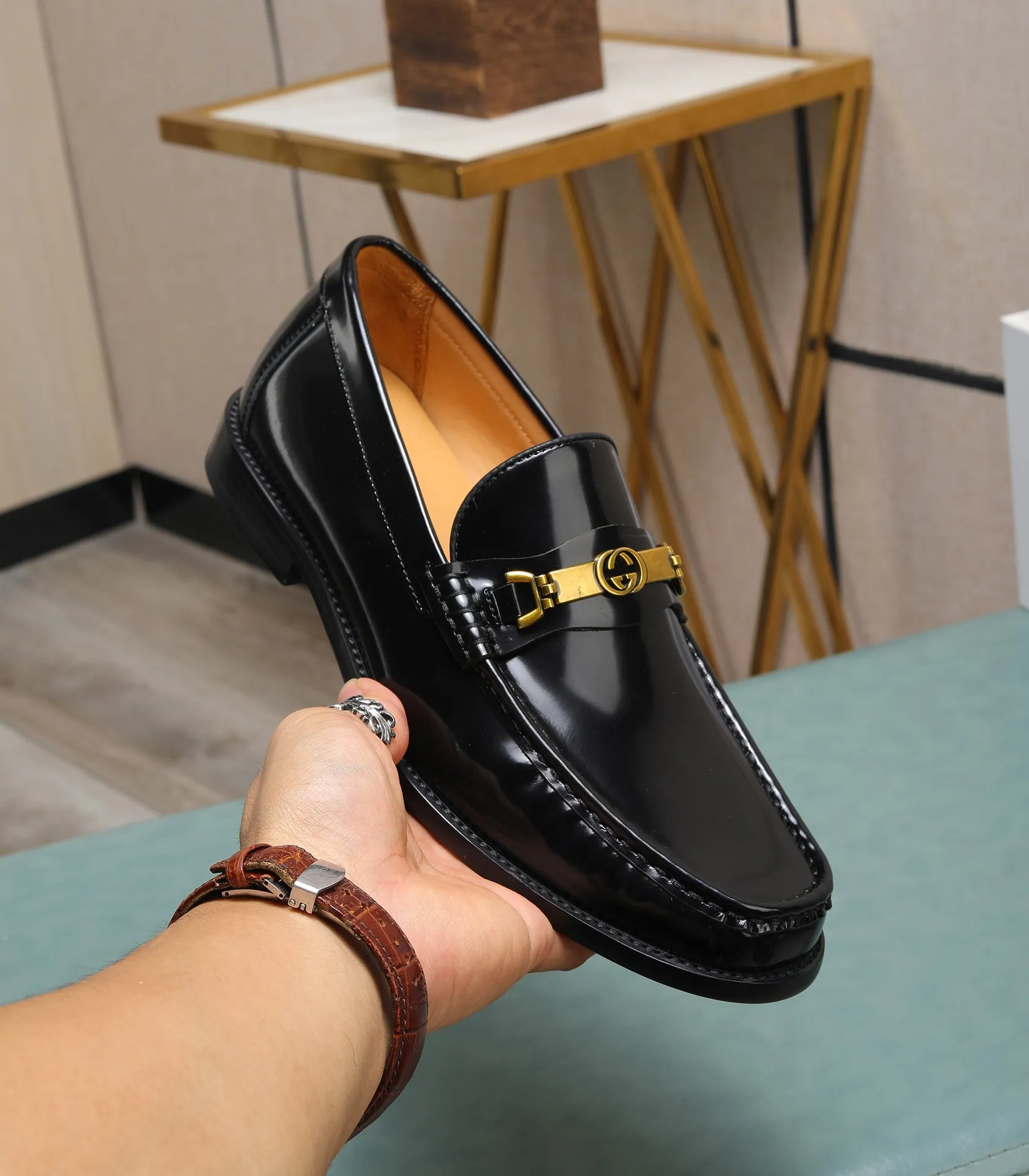 Men's shoes 💰580 📛📛Original (water-dyed cow lining) Gucci GUCCI official website formal shoes 🌀 Italian 🇮🇹 imported cowhide ➕ top imported water-dyed cowhide lining 💋 fine handmade original bottom, the real thing looks better when photographed in person Standard size 38-44